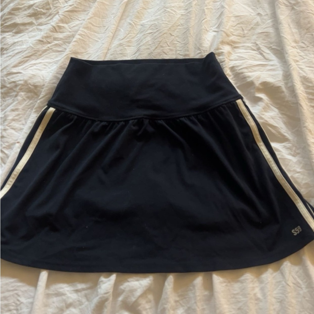 Splits59 navy and white striped skirt